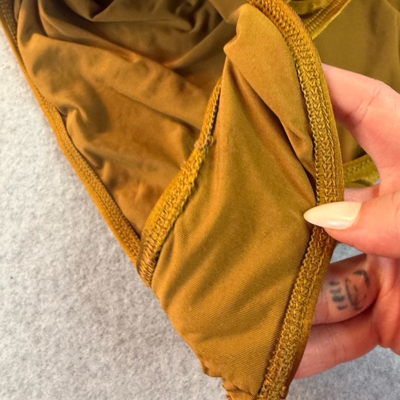 Good American bandeau shine side tie one-piece swimsuit 2 - Picture 4 of 6